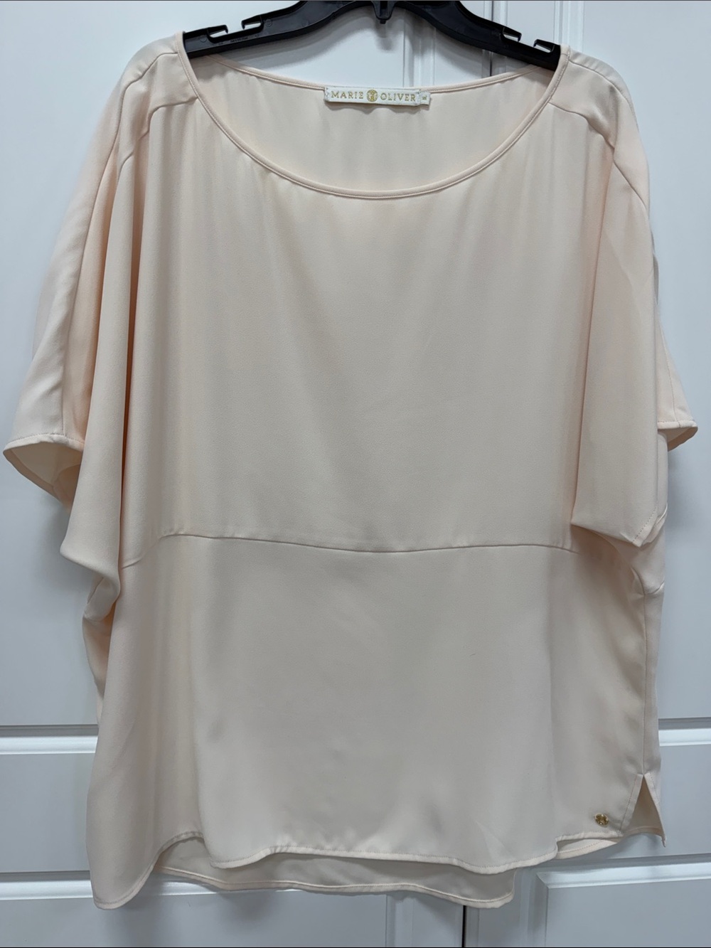 Marie Oliver Soft Cream Short-Sleeve Blouse